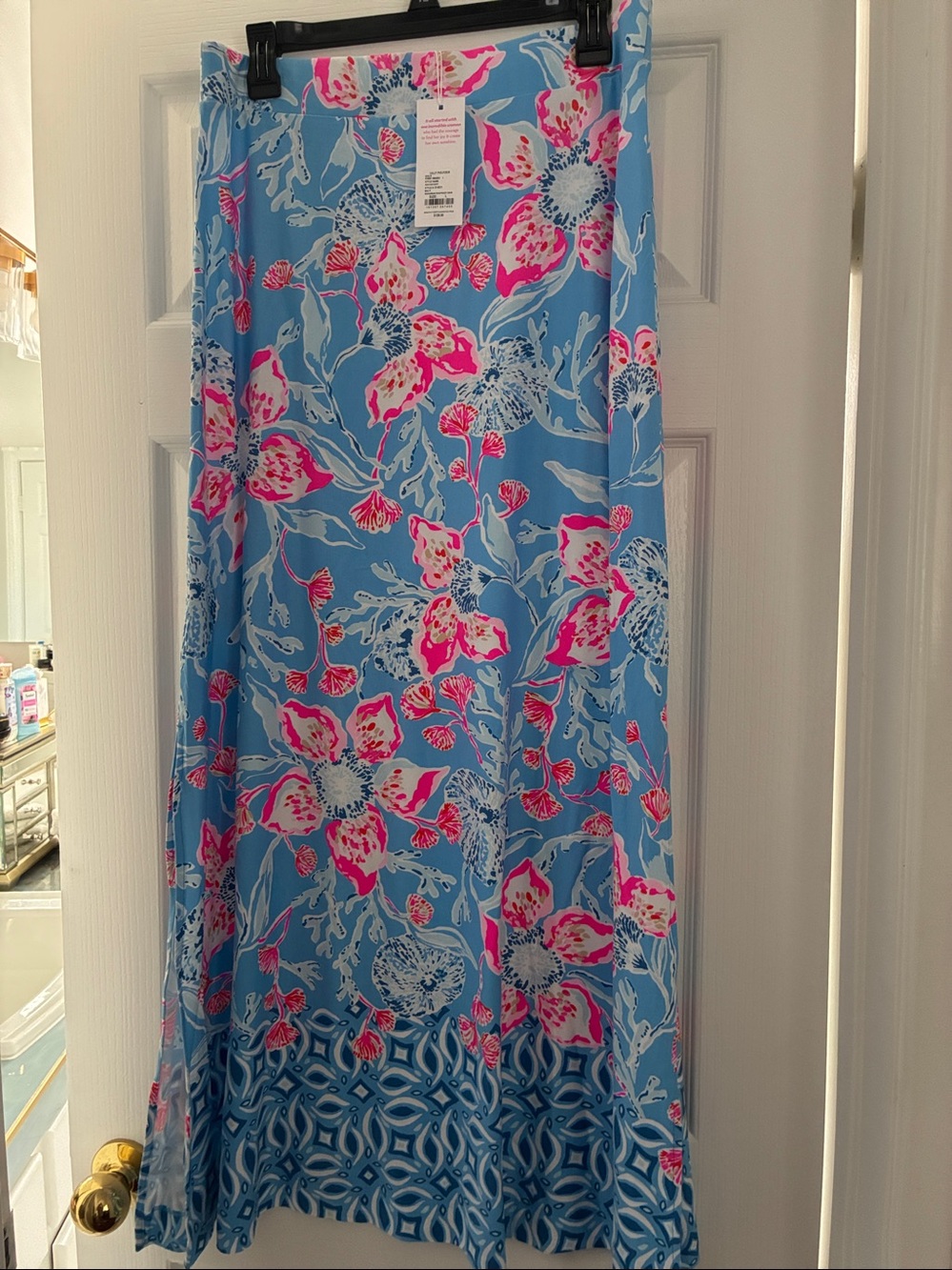 Lilly Pulitzer Adea Maxi Skirt. Size L Bahamian Rhapsody Engi print. Brand new